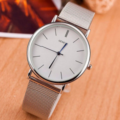 Наручний годинник жіночий Geneva Steel Silver Сріблястий (800) Лубни