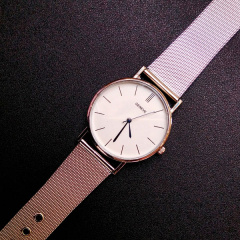 Наручний годинник жіночий Geneva Steel Silver Сріблястий (800) Лубни