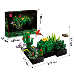 3D-конструктор Jie Star 9011 Botanical Garden Succulent 590 деталей 13218-84630 Веселе