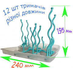 Сушилка универсальная складная для детских бутылок и сосок 2Life 195х240 мм на 12 держателей Розовый (vol-10266) Киев