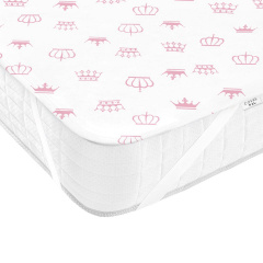 Непромокаюча пелюшка COSAS ROSE CROWN Ранфорс 70х120 см Рожевий Бердянськ