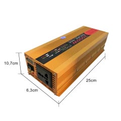 Інвертор перетворювач напруги 12-220V 2000W Чистий синус XINBOKE Золотистий (4056) Калуш