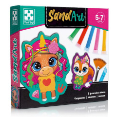 Набір для творчості "Sand Art Веселі друзі" Vladi Toys VT4501-01, 5 флаконів з піском Южноукраинск