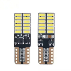 Комплект світлодіодних ламп Napo T10-3014-24smd W5W T10 2 шт Білий (2518515745) Кременчуг