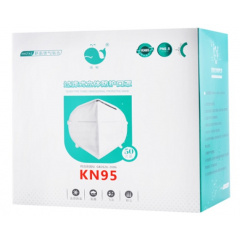 Респиратор маска пятислойная с угольным фильтром KN95 PM 2.5 ANGTAI One Size Белый Сумы