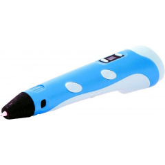 3D ручка c LCD дисплеем 3DPen Hot Draw 3 Blue+Досточка+Ножницы+Комплект эко пластика для рисования 49 метров Борисполь