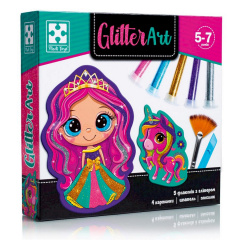 Набір для творчості "Glitter Art Казкові принцеси" Vladi Toys VT4501-10, 5 флаконів з глітерами Кременчуг