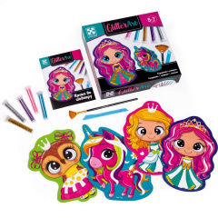 Набір для творчості "Glitter Art Казкові принцеси" Vladi Toys VT4501-10, 5 флаконів з глітерами Кременчуг