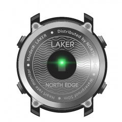 Наручний годинник чоловічий North Edge Laker Black 5BAR Чорний (2704) Изюм