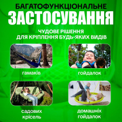 Лямки-ремені для кріплення гамака і гойдалок SBTR до 300кг з чохлом 1.5 м 2 шт Чорний (TG-1) Вінниця