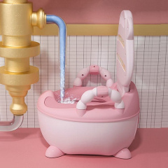 Горшок с мягким сиденьем Babyhood BHDNNZBQ коровка Розовый Новая Каховка