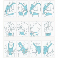 Хипсит эрго-рюкзак кенгуру переноска Baby Carrier 6 в 1 (vol-1941) Кропивницький