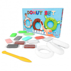 Набор для креативного творчества Donut Set HEROES TM Moon Light Clay 70089 легкий прыгающий пластилин Якимівка