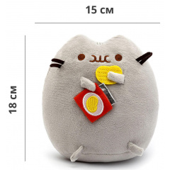 Комплект М'яка іграшка кіт з чіпсами VOLRO Pusheen cat та Антистрес іграшка Mokuru (vol-726) Запорожье