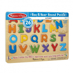 Звуковий пазл для малюків Melissa&Doug " Англійський алфавіт" дерев'яні елементи Жмеринка