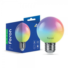 Светодиодная лампа Feron LB-378 1Вт E27 RGB Дніпро
