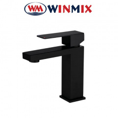 Смеситель для умывальника Winmix BLACK KUB HEAVY (Chr-001) SUS304, Польша (нержавеющая сталь) Надворная