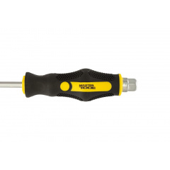 Викрутка ударна шліцева магнітна MASTERTOOL GM EXTERNAL HEX SL6х100 мм ручка з покриттям TPR (49-6610) Петрово