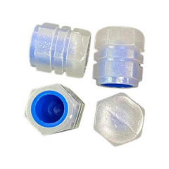 Флуоресцентні ковпачки на ніпель для велосипеда машини самокату Bluefield набір з 10 шт синій (RT050780-10) Самбор