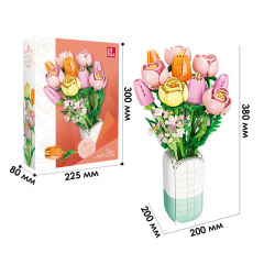 3D-конструктор Jie Star 9065 RoseTulip Ensamble 1011 деталей 13221-84631 Львів