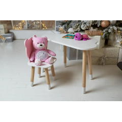 Столик дитячий та стільчик No Brand Хмара Ведмедик 46х70х40 см (2015349011) Новая Прага