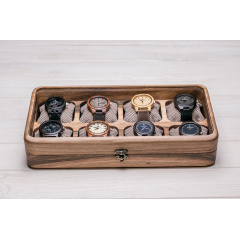 Органайзер на 8 комірок для зберігання наручних годинників ecoWalnut 7х35х18 см Кропивницький