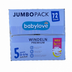 Підгузки Babylove Premium Jumbo Pack 5 Junior (10-16 кг) 72 шт Ковель