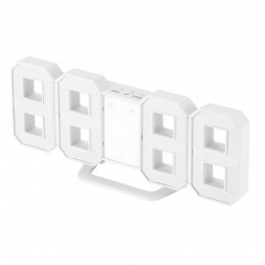 Часы настольные электронные RIAS LY-1089 LED с будильником и термометром White Ligh White (3_02671) Королево