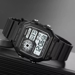 Чоловічий наручний спортивний годинник Skmei 1998 Чорний Каменское