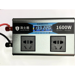 Інвертор перетворювач напруги з 12/24V в 220V 1600W з USB та дисплеєм OEM (INV1600) Орехов