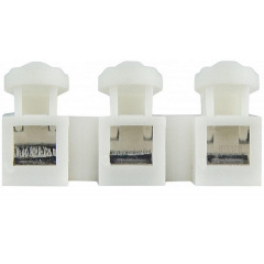 Набір з'єднувачів для дроту PW CH-3 клемні колодки на три контакти 20 шт Білий (C051302-20) Броди