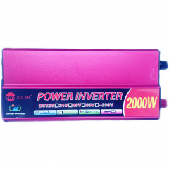 Автомобильный инвертор Aton Solar Power Inverter 023 c 12V на 220V 2000W модифицированная синусоида Red (11057-hbr) Оріхів