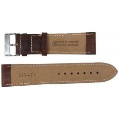 Ремінець для годинника зі шкіри Mykhail Ikhtyar 24 мм Коричневий (S548-24S brown) Чернігів