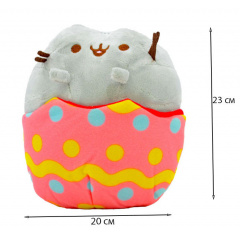 Мягкая игрушка кот в яйце S&T Big pusheen cat 23 х 20 см Разноцветный (vol-1735) Городок