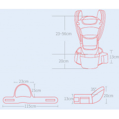 Хипсит эрго-рюкзак кенгуру переноска Baby Carrier 6 в 1 (vol-1930) Кропивницький