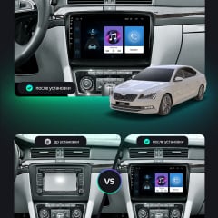 Штатная магнитола Lesko 10" Skoda Superb 2009-2013 1/16 Wi-Fi GPS Андроид Optima Костополь