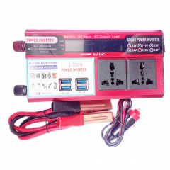 Автомобильный инвертор Solar Power Inverter 017 c 12V на 220V 1000W модифицированная синусоида Red (11060-hbr) Бердичів