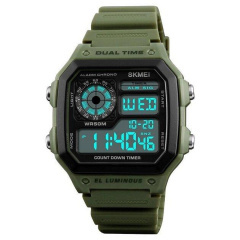 Часы наручные мужские Skmei 1299 Army Green 1299AG (12338-hbr) Виноградов