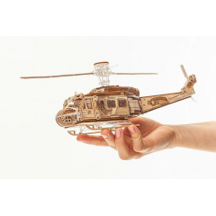 Механический конструктор Veter Models Valkyrja 3D головоломка Валькирия Вертолёт времен Вьетнамской войны 421 деталей Коричневый Ивано-Франковск
