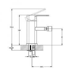 Змішувач для біде Zegor LEB2-A123 Хром (417216) Харків