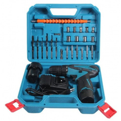 Шуруповерт акумуляторний OPT-TOP Cordless Drill з набором інструментів в кейсі (2104618577) Оріхів