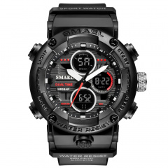 Часы наручные мужские Smael 8038 Black (15180-hbr) Червоноград