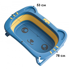 Детская складная ванночка Bestbaby BS-8766 Котик Голубой (12006-69446) Обухів