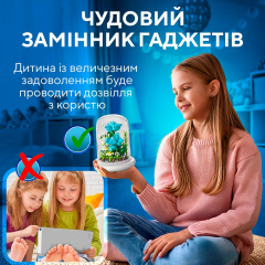 Конструктор ЗД SBTR Блакитна лілія 500 деталей у колбі з підсвічуванням 13.5х11.7 см Різнокольоровий (Lilia-Blue) Якимівка
