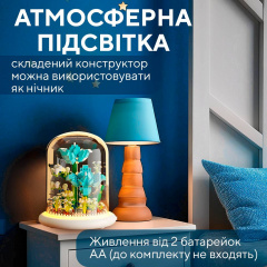 Конструктор ЗД SBTR Блакитна лілія 500 деталей у колбі з підсвічуванням 13.5х11.7 см Різнокольоровий (Lilia-Blue) Якимівка