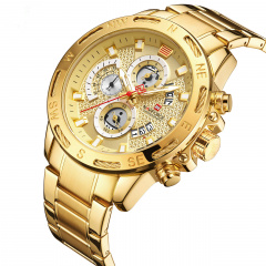 Часы мужские наручные Naviforce Golden Gate NF9165 Gold NF9165 G/G (15210-hbr) Винница