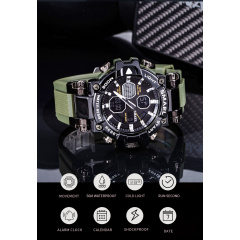 Часы наручные мужские Smael 8027 Army Green (15182-hbr) Чернигов