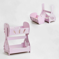 Кроватка для кукол МАСЯ 49 х 30 х 50 см Pink (130434) Днепр