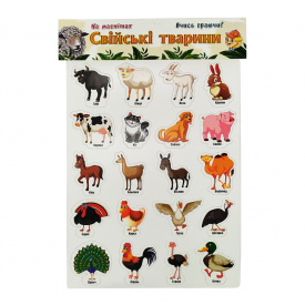 Набор магнитов на листе "Домашние животные" Artos 1243ATS Укр. 20 шт.