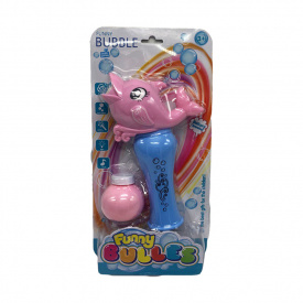 Дитячий генератор мильних бульбашок "Дельфін" Bambi 001-7 звук світло Рожевий